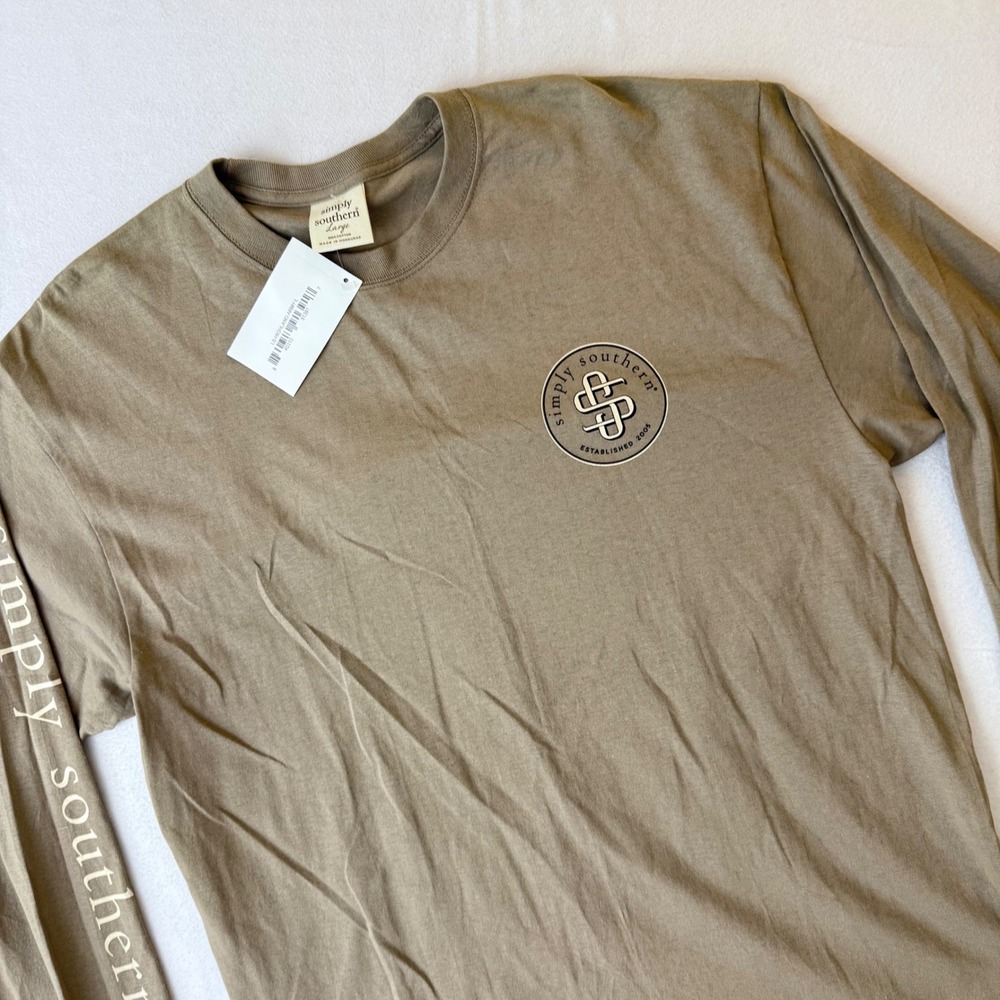 Simply Southern womens Highland Army Green Long Sleeve T-Shirt Large LS-HIGHLAND - Picture 2 of 13